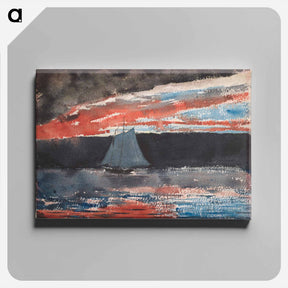 アートパネル-Schooner at Sunset - ウィンスロー ホーマー Canvas.