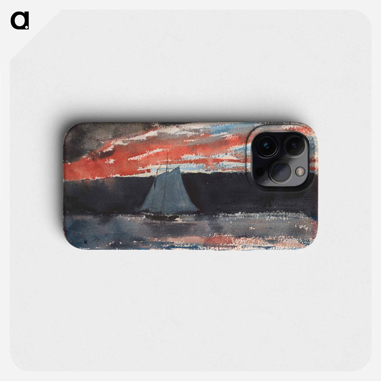 Schooner at Sunset - Winslow Homer Phone Case.