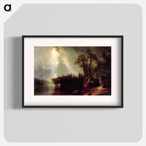 アートポスター-Passing Storm over the Sierra Nevada - アルバート ビアスタット Poster.