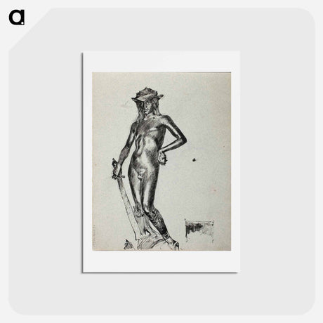 アートポストカード-Donatellon david -veistos - アルバート エーデルフェルト Postcard.