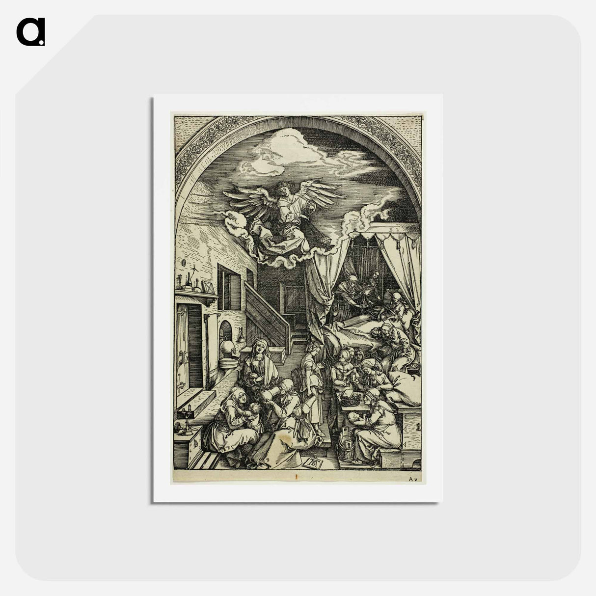 アートポストカード-The Birth of the Virgin - アルブレヒト デューラー Postcard.