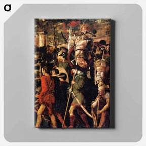 アートパネル-Holders of currencies and gold jewelry, trophies royal armor - アンドレア マンテーニャ Canvas.