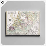 Kaart van Nederland met de marsroutes van het Franse leger - アンティーク地図 Canvas.