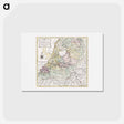 アートポストカード-Kaart van Nederland met de marsroutes van het Franse leger - アンティーク地図 Postcard.
