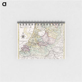 アートメモ帳-Kaart van Nederland met de marsroutes van het Franse leger - アンティーク地図 Memo.