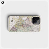 Kaart van Nederland met de marsroutes van het Franse leger - アンティーク地図 Phone Case.