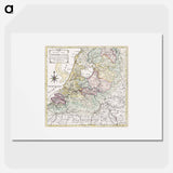 Kaart van Nederland met de marsroutes van het Franse leger - アンティーク地図 Poster.