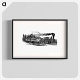 アートポスター-European Steam Train Engraving
 - 大英図書館 Poster.