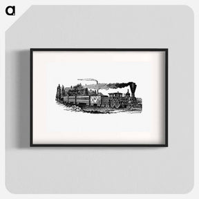アートポスター-European Steam Train Engraving
 - 大英図書館 Poster.