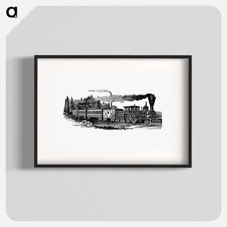 アートポスター-European Steam Train Engraving
 - 大英図書館 Poster.