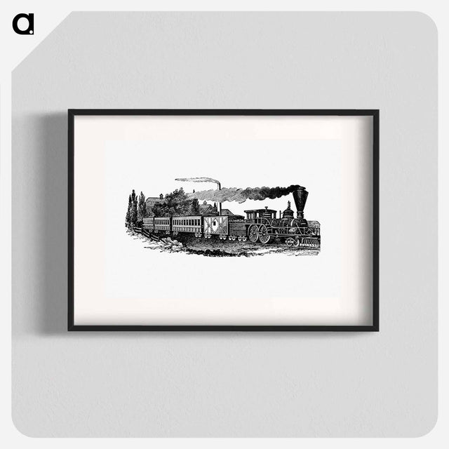アートポスター-European Steam Train Engraving
 - 大英図書館 Poster.