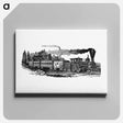 アートパネル-European Steam Train Engraving
 - 大英図書館 Canvas.
