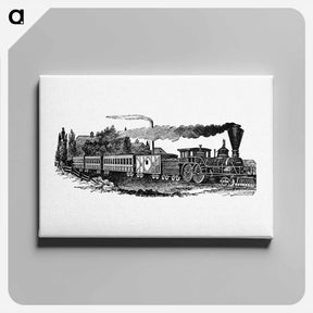 アートパネル-European Steam Train Engraving
 - 大英図書館 Canvas.