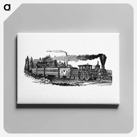 アートパネル-European Steam Train Engraving
 - 大英図書館 Canvas.