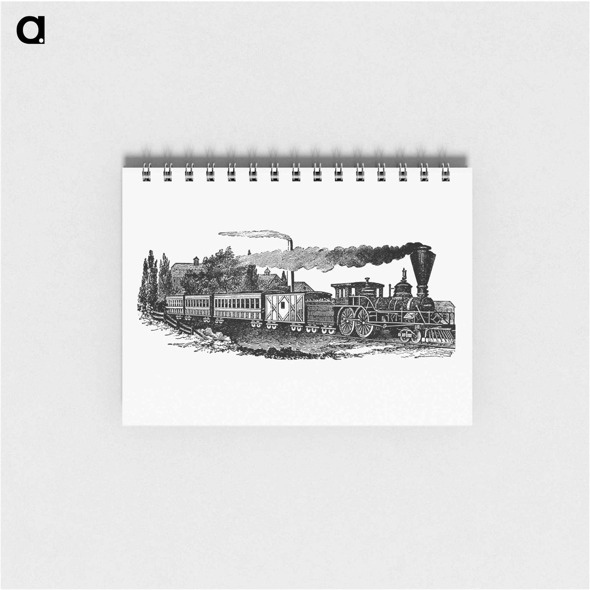 アートメモ帳-European Steam Train Engraving
 - 大英図書館 Memo.