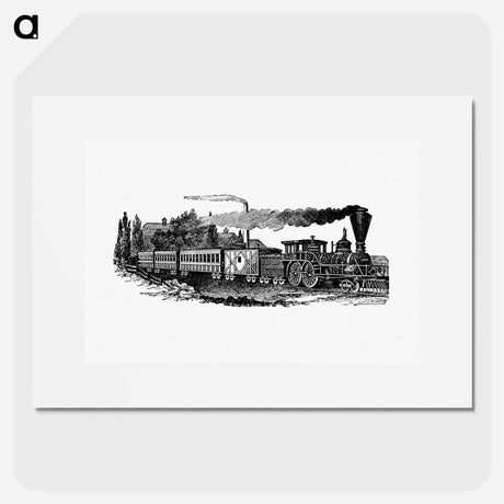 アートポスター-European Steam Train Engraving
 - 大英図書館 Poster.