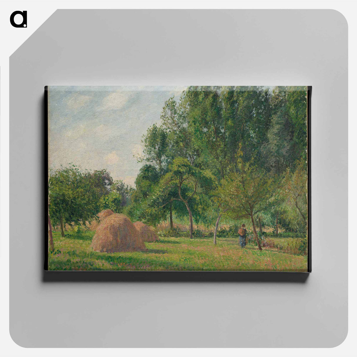 Haystacks, Morning, Éragny - Camille Pissarro Canvas.