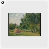アートポストカード-Haystacks, Morning, Éragny - カミーユ ピサロ Postcard.