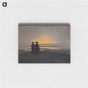 アートメモ帳-Evening Landscape with Two Men - カスパー ダーヴィト フリードリヒ Memo.