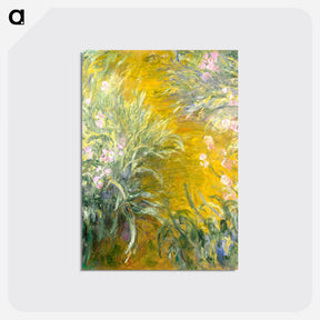 アートポストカード-The Path through the Irises - クロード モネ Postcard.