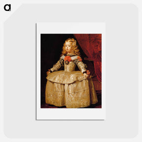 アートポストカード-Portrait of the Infanta Margarita Aged Five - ディエゴ ベラスケス Postcard.