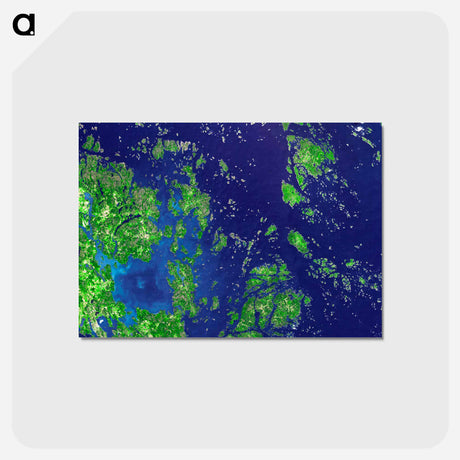 アートポストカード-Aaland Archipelago, Gulf of Bothnia
 - 上空からの地球 Postcard.