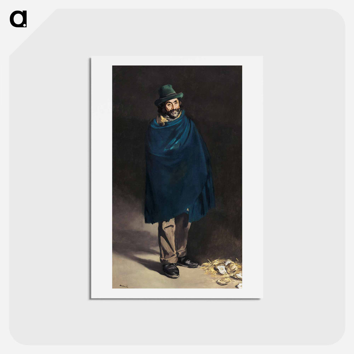 アートポストカード-Beggar with Oysters (Philosopher) - エドゥアール マネ Postcard.