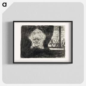 アートポスター-Henrik Ibsen at the Grand Café - エドヴァルド ムンク Poster.