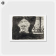 アートポストカード-Henrik Ibsen at the Grand Café - エドヴァルド ムンク Postcard.