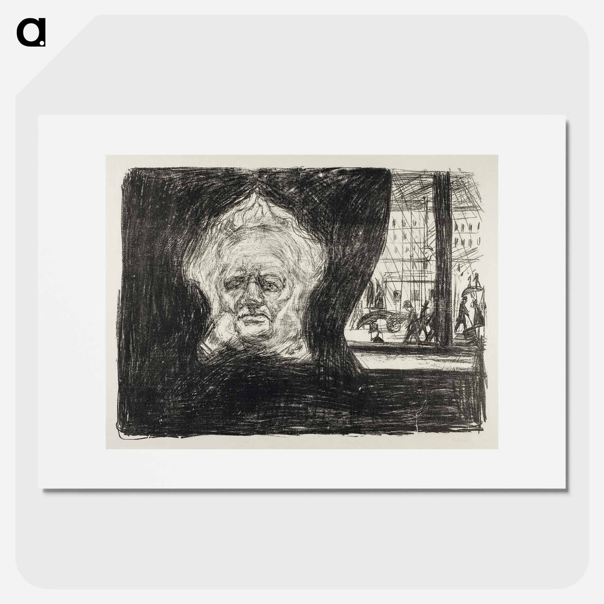 Henrik Ibsen at the Grand Café - Edvard Munch Poster.