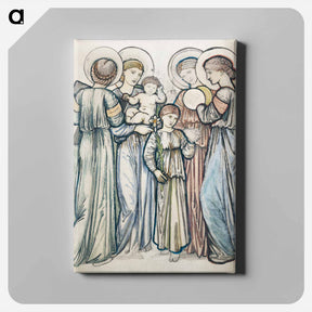 アートパネル-Angels and Children - エドワード バーン ジョーンズ Canvas.