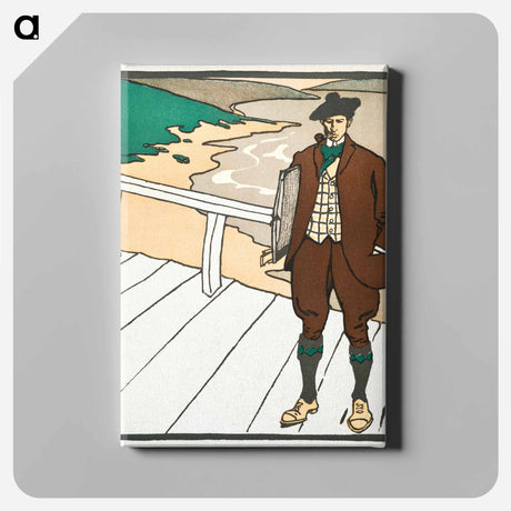 アートパネル-Man smoking a pipe - エドワード ペンフィールド Canvas.