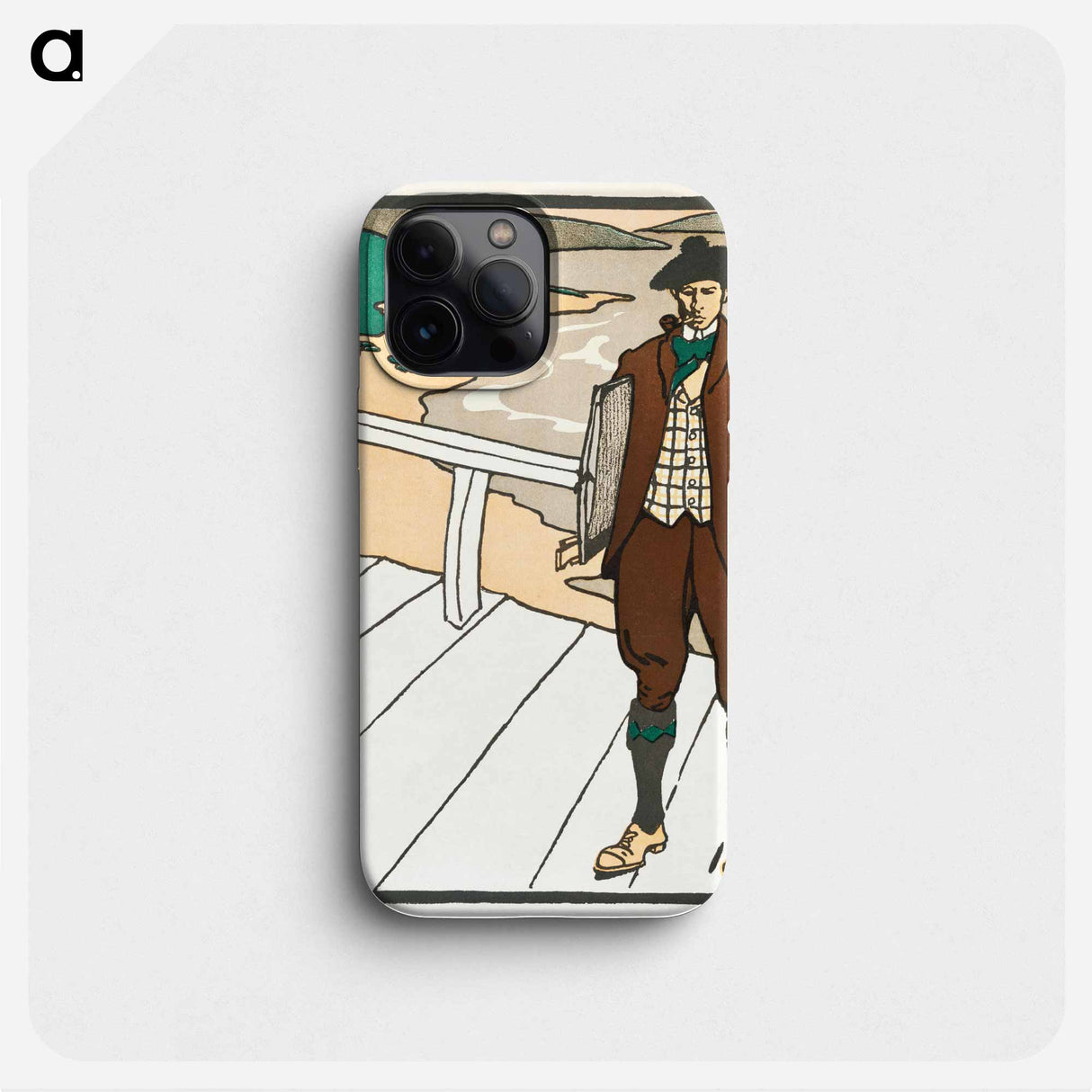 Man smoking a pipe - Edward Penfield Phone Case.