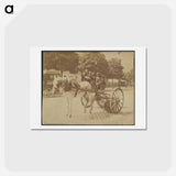アートポストカード-Balayeuse tirée par un cheval
 - ウジェーヌ アジェ Postcard.