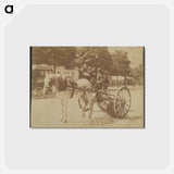 アートポストカード-Balayeuse tirée par un cheval
 - ウジェーヌ アジェ Postcard.