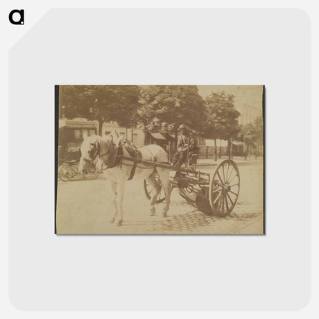 アートポストカード-Balayeuse tirée par un cheval
 - ウジェーヌ アジェ Postcard.