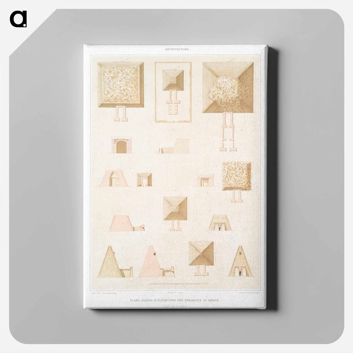 アートパネル-Pyramids of Meroe
 - エジプト美術史 Canvas.