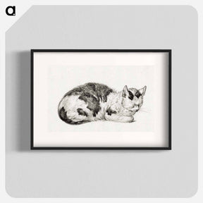 アートポスター-Lying cat - ジャン ベルナール Poster.