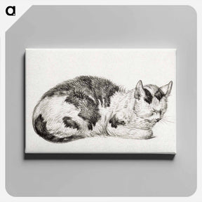 アートパネル-Lying cat - ジャン ベルナール Canvas.