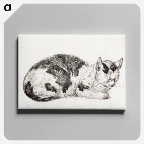 アートパネル-Lying cat - ジャン ベルナール Canvas.