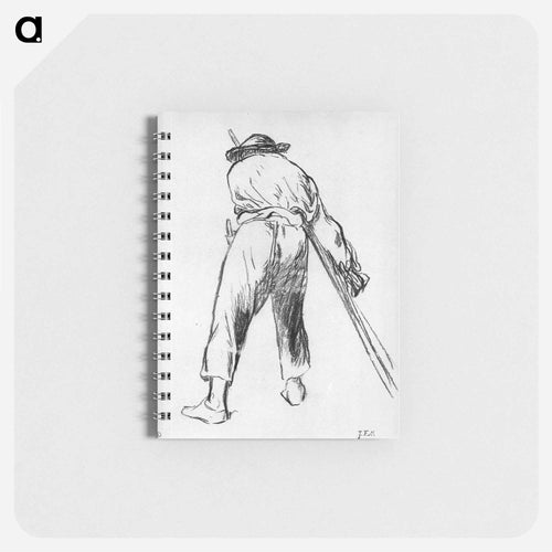 Sketch of moving farmer - ジャン フランソワ ミレー Memo.