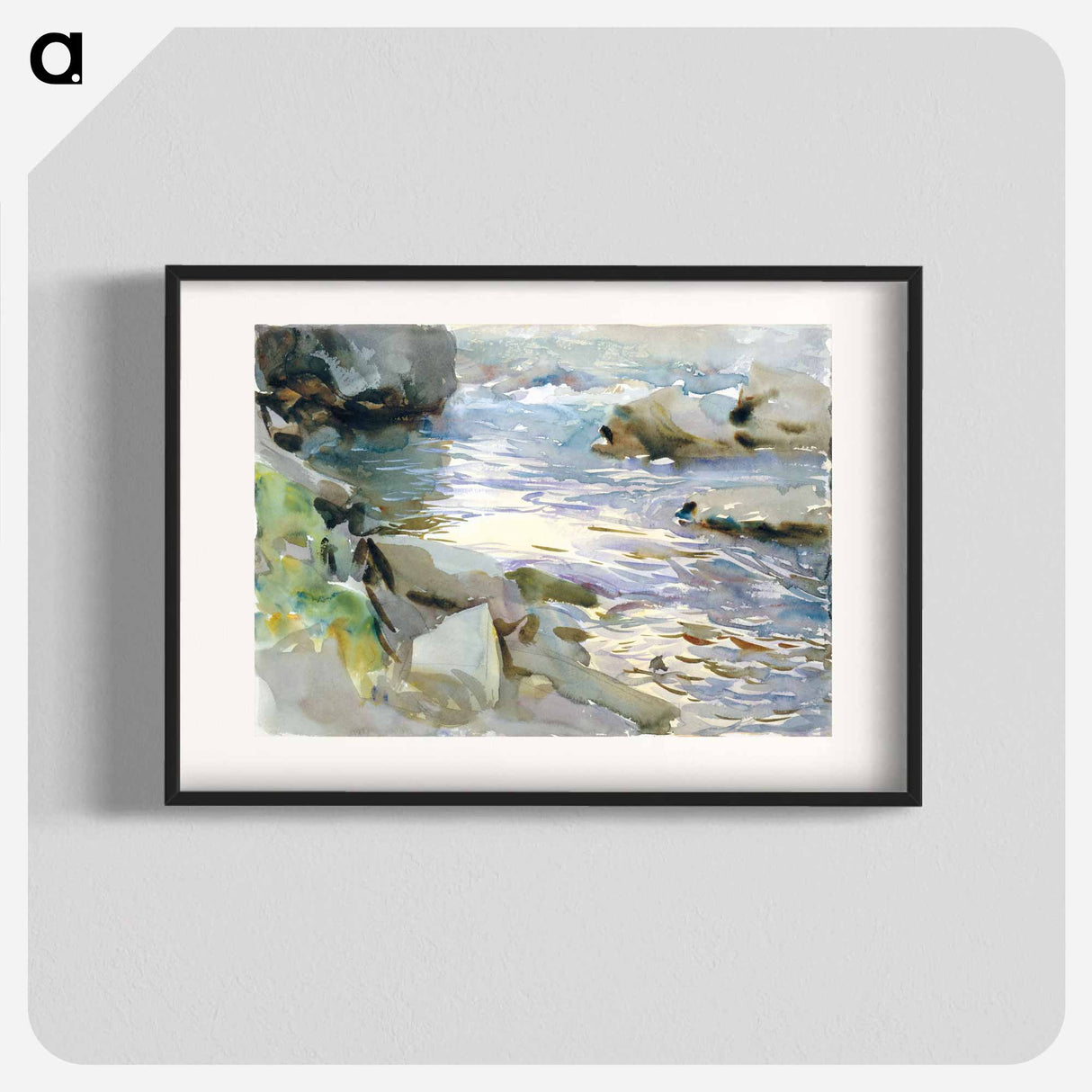 Stream and Rocks - John Singer Sargent Poster.