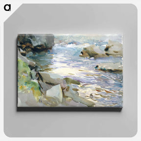 アートパネル-Stream and Rocks - ジョン シンガー サージェント Canvas.