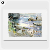 Stream and Rocks - John Singer Sargent Poster.