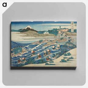 アートパネル-Hokusai's Fuji Seen from Kanaya on the Tōkaidō - 葛飾 北斎 Canvas.