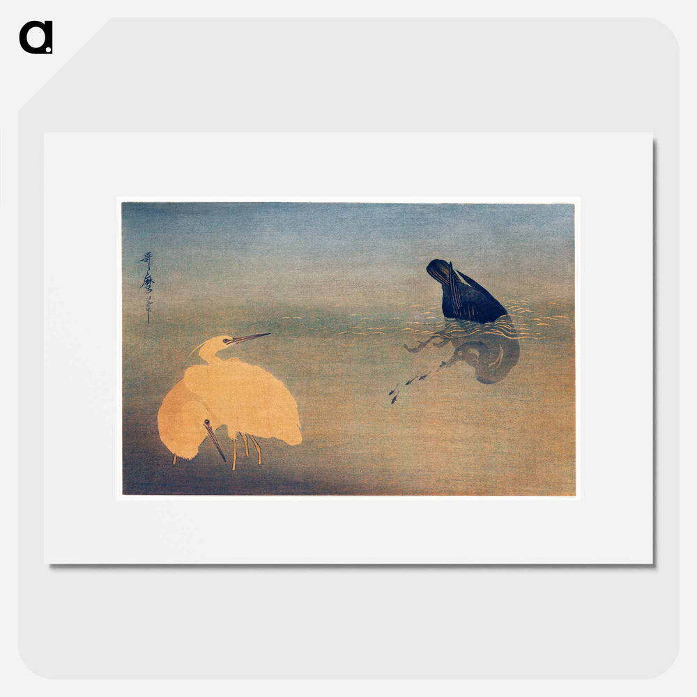 U to Shirasagi - 喜多川 歌麿 Poster.