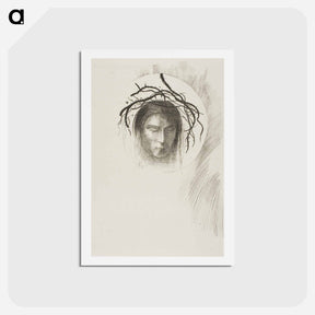 アートポストカード-Day Appears at Last,...and in the Very Disk of the Sun Shines the Face of Jesus Christ - オディロン ルドン Postcard.