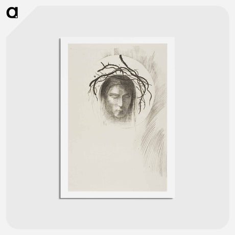 アートポストカード-Day Appears at Last,...and in the Very Disk of the Sun Shines the Face of Jesus Christ - オディロン ルドン Postcard.