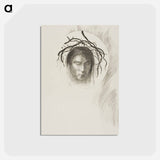 アートポストカード-Day Appears at Last,...and in the Very Disk of the Sun Shines the Face of Jesus Christ - オディロン ルドン Postcard.