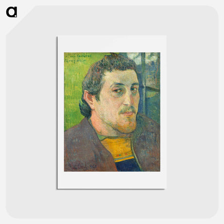 アートポストカード-Self-Portrait Dedicated to Carrière - ポール ゴーギャン Postcard.